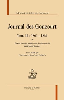 Journal des Goncourt t.3 - 1861-1864