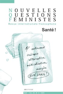 REVUE NOUVELLES QUESTIONS FEMINISTES n.25/2 : santé !
