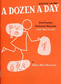 A dozen a day Tome 4 - lower-higher - pre-practice technical exercices for the piano