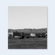 John Divola : Dogs chasing my car in the desert
