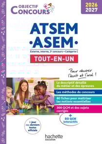 Objectif concours : ATSEM - ASEM - Externe, interne, 3e - Catégorie C - Tout-en-un (édition 2026/2027)