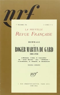 Hommage a roger martin du gard - (1881-1958)
