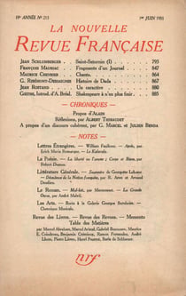 La nouvelle revue francaise t.213