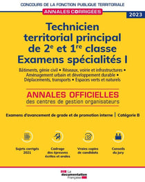 Technicien territorial principal de 2e et 1re classes 2023 spécialités I : catégorie B