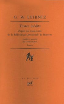 Textes inédits t.1 - d'après les manuscrits de la bibliothèque provinciale de Hanovre