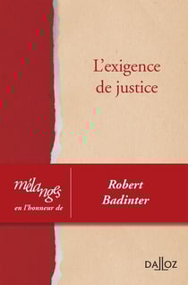 Mélanges en l'honneur de Robert Badinter