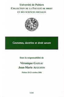 Coutumes, doctrine et droit savant t.24