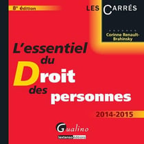 L'essentiel du droit des personnes (8e édition)