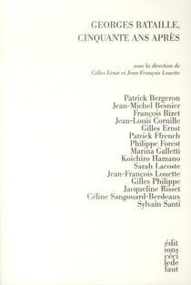 Georges bataille, cinquante ans après