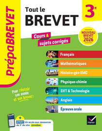 Prépabrevet : Tout le brevet - 3e - Cours & sujets corrigés (édition 2026)