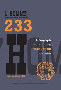 L'homme n.233 : janvier/mars 2020 - varia