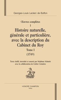 Oeuvres complète Tome 1- histoire naturelle Tome 1