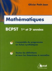 Maths BCPST 1ère et 2ème année