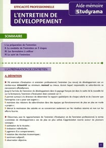L'entretien de développement
