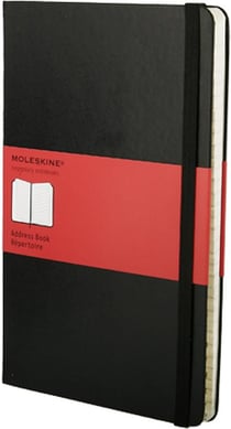 Carnet d'adresses - grand format - couverture rigide noire