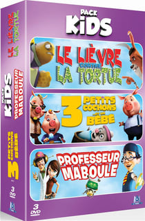 Pack Kids - 3 cochons et un bébé + Le lièvre et la tortue + Professeur Maboule