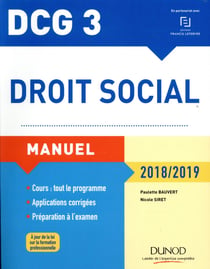 DCG 3 - droit social - manuel (édition 2018/2019)