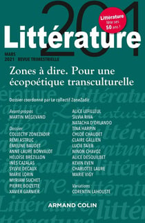 Littérature Nº201 1/2021 Zones à dire. Pour une écopoétique transculturelle