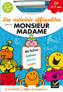 Les activités effaçables avec les monsieur madame - cp