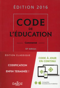 CODE DE L'EDUCATION 2016 COMMENTE