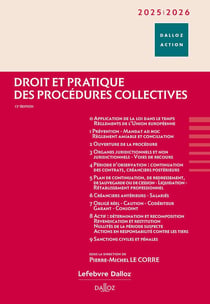 Droit et pratique des procédures collectives (édition 2025/2026)