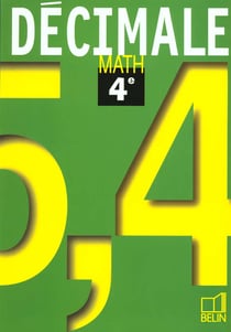 Decimale. math 4e - livre de l'eleve