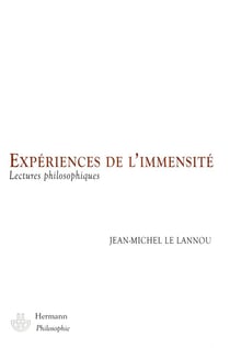 Expériences de l'immensité - lectures philosophiques