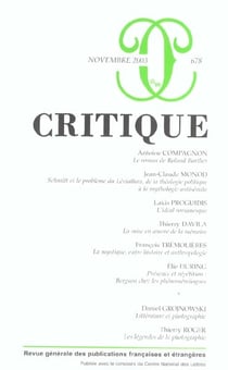 Revue Critique n.678
