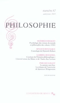 Revue Philosophie n.87