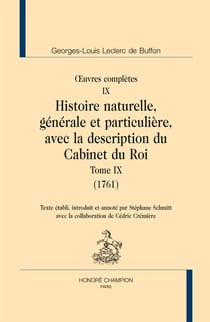 Oeuvres complètes Tome 9 - histoire naturelle Tome 9