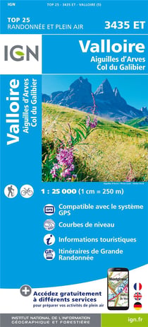 3435ET - Valloire, Aiguilles d'Arves, Col du Galibier (5e édition)