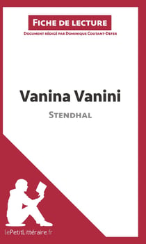 Fiche de lecture : Vanina Vanini, de Stendhal - analyse complète de l'oeuvre et résumé