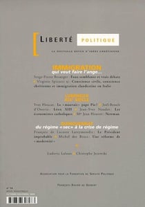 REVUE LIBERTE POLITIQUE Tome 14 : immigration qui veur faire l'ange...