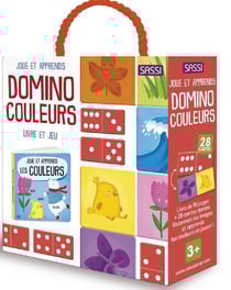 Domino couleurs : joue et apprends : livre et jeu