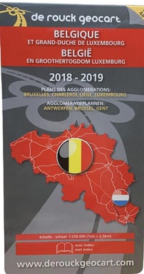 Belgique et luxembourg - carte routiere et plan des agglomerations 1/250.000 (rrm 44)