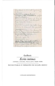 Matière - carnet, cahier, feuillets intimes 1929-1938