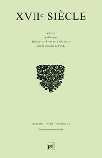 Revue XVIIe siècle n.254 : la recherche dix-septiémiste en Allemagne