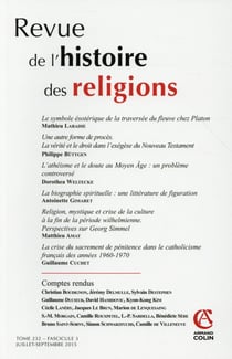 Revue de l'histoire des religions - Tome 232 (3/2015) Varia