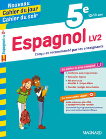 Cahier du jour / cahier du soir : espagnol - 5e - LV2