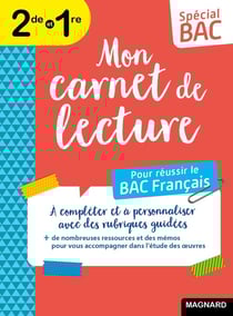 Spécial bac : mon carnet de lecture bac français - toutes mes lectures en un seul carnet !