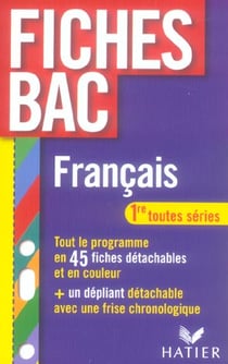 Fiches bac Tome 17 : français - 1ère toutes series