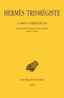 Corpus hermeticum Tome 3