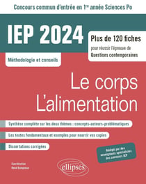 Concours commun IEP 2024 : 1ere année nouveau thème - l'alimentation