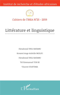 Cahiers de l'IREA Tome 25 : littérature et linguistique (édition 2019)