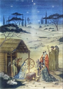 Calendrier de l'avent crèche de la nativite