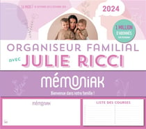 Mini-organiseur familial L Essentiel Mémoniak, calendrier mensuel (sept.  2023- déc. 2024): 9782383823353: : Books