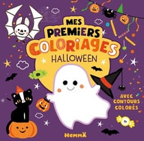 Mes premiers coloriages avec contours colorés - Halloween