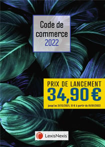 Code de commerce : jaquette feuilles (édition 2022)