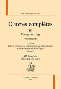 Oeuvres complètes Tome 3 - euvres en rime