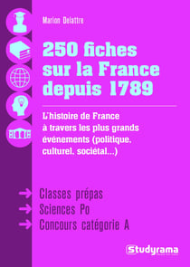 250 fiches sur la France depuis 1789 - l'histoire de France à travers les plus grands événements (politique, culturel, sociétal...) classes prépas, Sciences Po, concours catégorie A